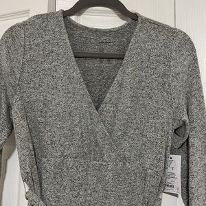 Nursing faux-wrap dress